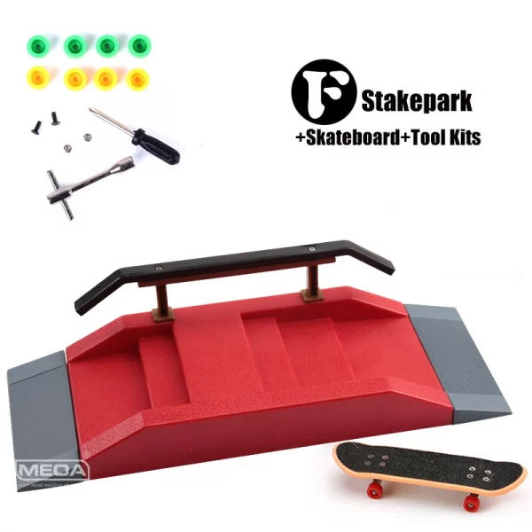 Finger Skateboards DIY Skate Park Ramp Parts Tech Deck Scene 10 In 1 Venue Combination Set For Children Indoor Home Toys