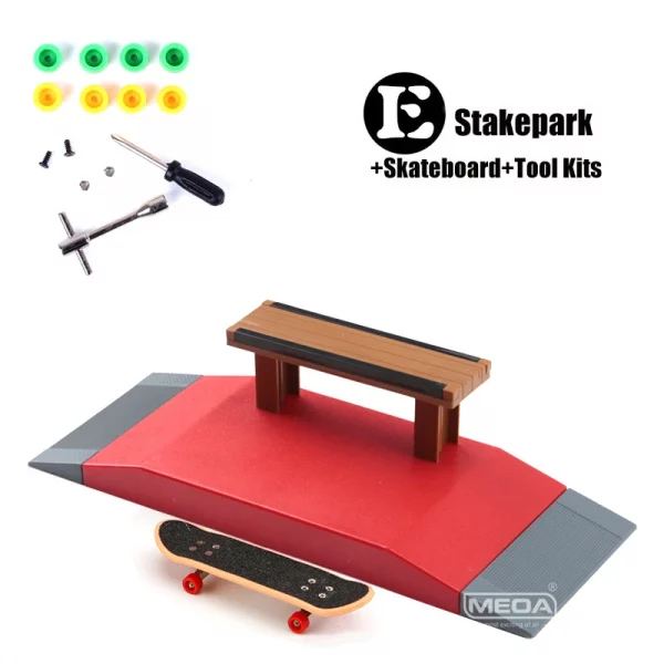 Finger Skateboards DIY Skate Park Ramp Parts Tech Deck Scene 10 In 1 Venue Combination Set For Children Indoor Home Toys