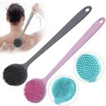 Silicone Long Handle Bath Brush Body Shower Scrubber Back Brushes Multifunction Massage Cleaning Scrubbers Accessories 2024 New