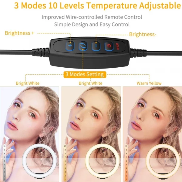 33cm LED Photography Video Ring Light Selfie Light RingLight Phone Stand Tripod Fill Light Dimmable Lamp Trepied Streaming Lamp