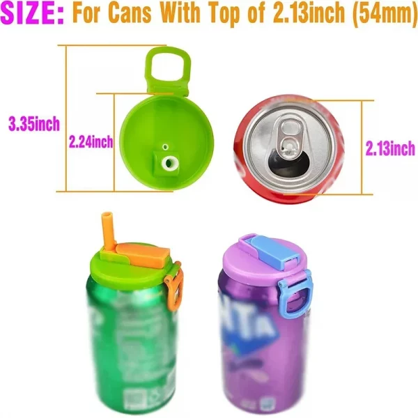 Portable Soda Cup Cover Straw Combination Spill-proof Good Sealing Cup Cover Can Replace Reusable Straw Cup Cover CupAccessories
