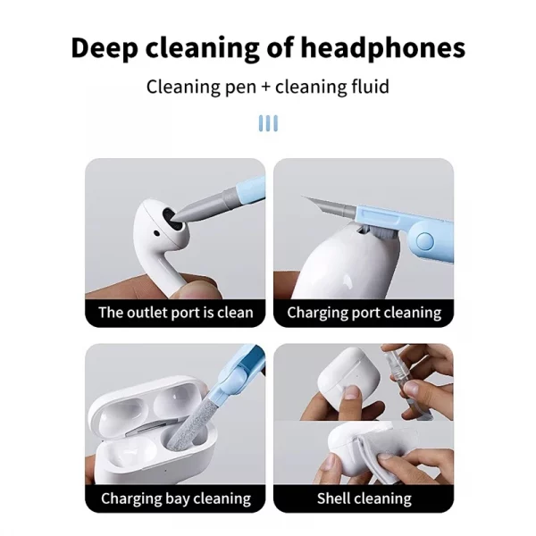 7 In 1 Computer Keyboard Cleaner Brush Electronic Kit For IPad Bluetooth Earphone Phone Cleaning Tools Cleaner Keycap Puller Kit