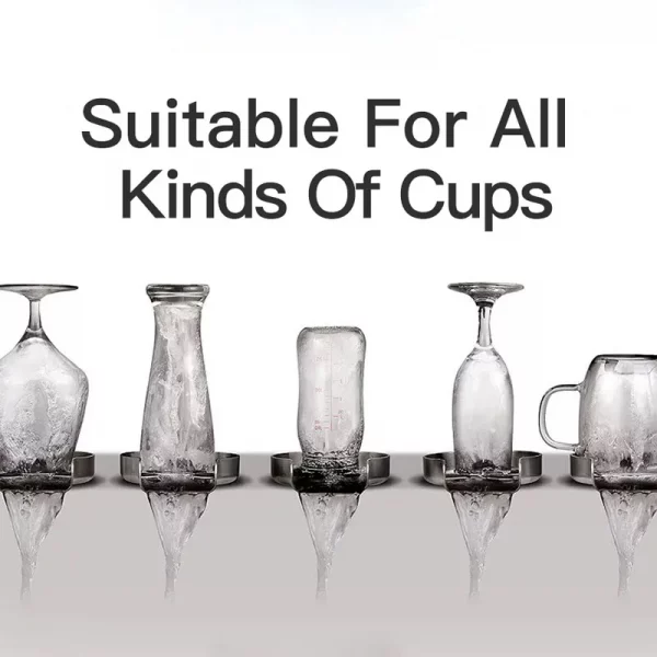 Automatic Cup Washer High Pressure Glass Coffee Pitcher Rinser Bottle Cleaner for Bar Kitchen Sink Glasses Tea Cup Washing Tools