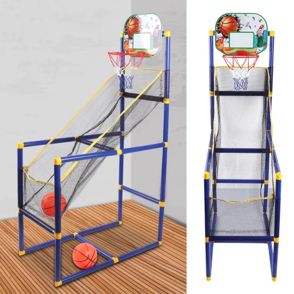 Children Indoor Outdoor Shooting Machine Mini Basketball Stand Hoop With Ball Easy To Assembly Household Parent-child