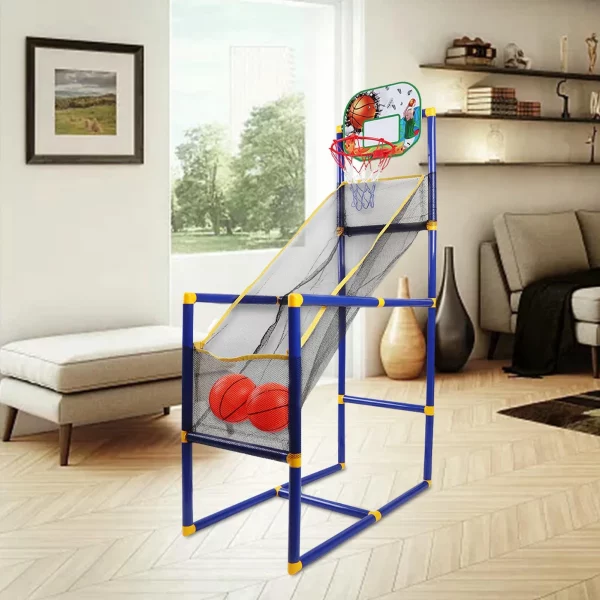 Children Indoor Outdoor Shooting Machine Mini Basketball Stand Hoop With Ball Easy To Assembly Household Parent-child