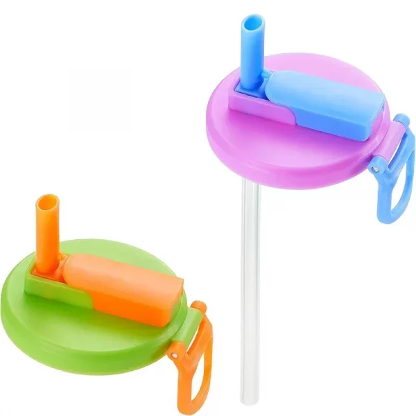 Portable Soda Cup Cover Straw Combination Spill-proof Good Sealing Cup Cover Can Replace Reusable Straw Cup Cover CupAccessories