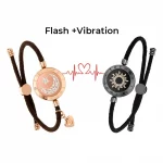 TOTWOO Long Distance Touch Bracelets for Lover ,Light up&Vibration Relationship Gifts for Lovers Smart Jewelry Love Bracelets
