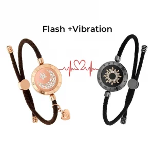 TOTWOO Long Distance Touch Bracelets for Lover ,Light up&Vibration Relationship Gifts for Lovers Smart Jewelry Love Bracelets
