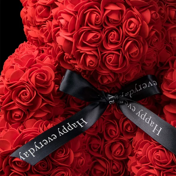 Creative Eternal Rose Bear Artificial Flower Bear Red Teddy Bear For Girlfriend Mother Day Birthday Valentine's Day Anniversary