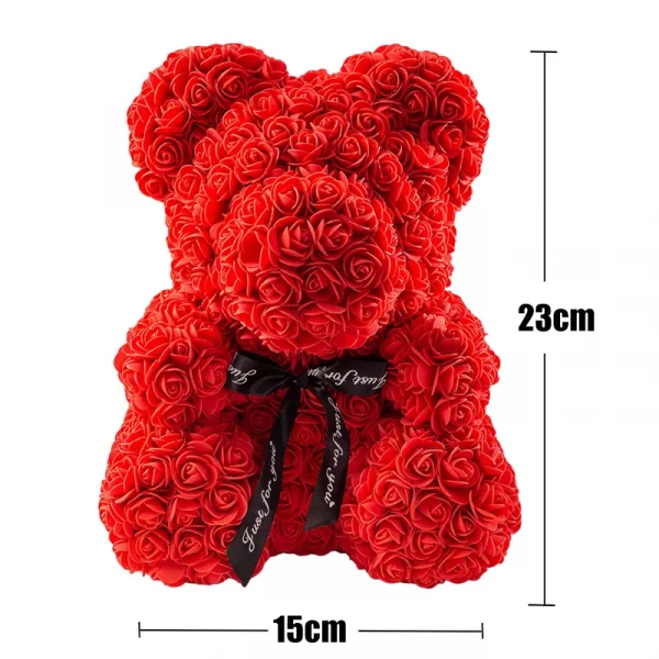 Creative Eternal Rose Bear Artificial Flower Bear Red Teddy Bear For Girlfriend Mother Day Birthday Valentine's Day Anniversary